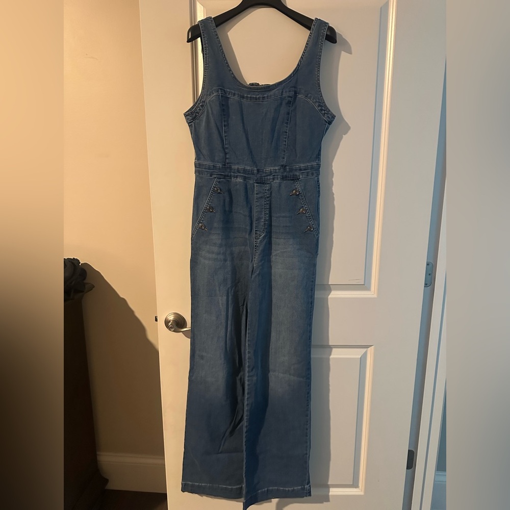 Denim Sleeveless Jumpsuit